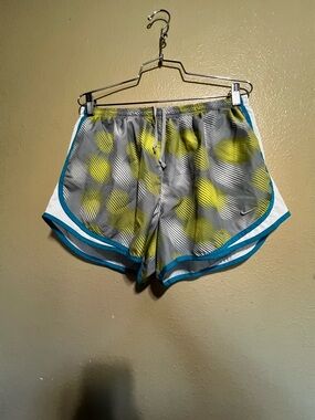 Nike Women’s Gray Shorts with Lime & Teal Accents